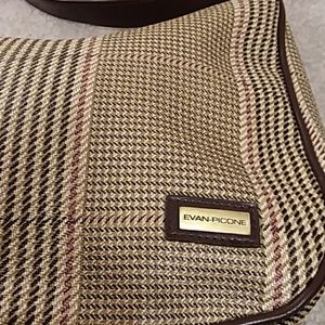 Vntg EVAN PICONE tweed-look crossbody lightweight